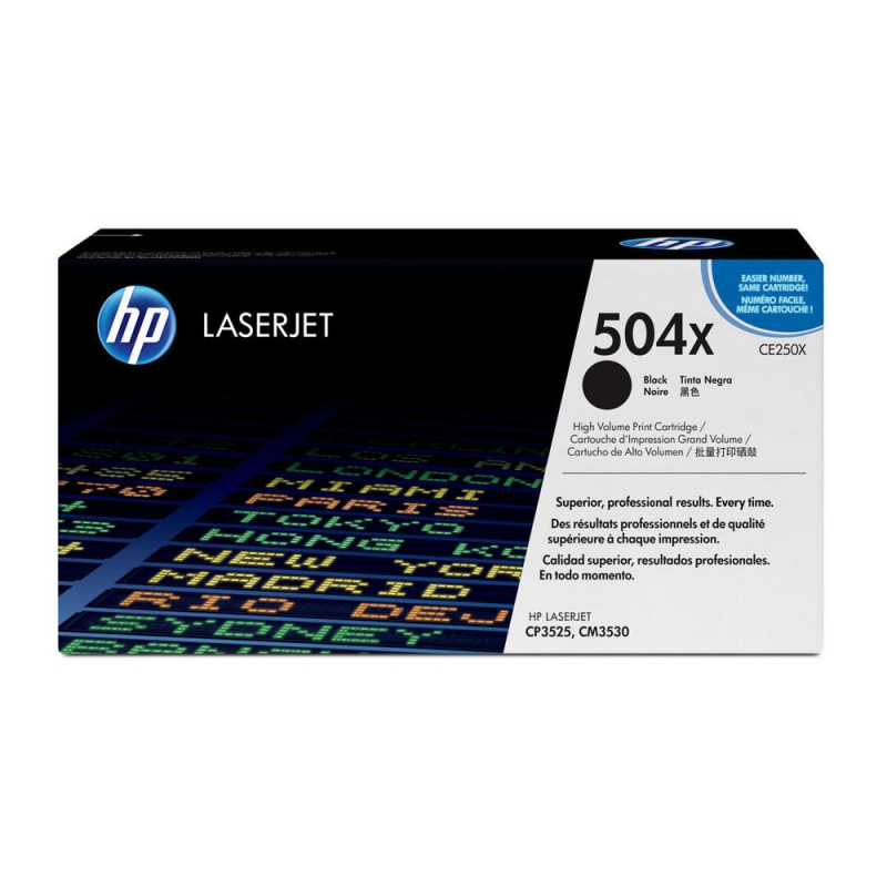 HP CE250X (Noir) No.504X Originale HP COLOR LASERJET CM3530 MFP