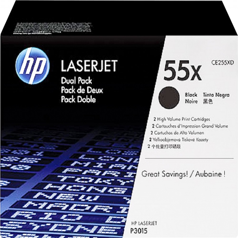 HP CE255XD (Noir) No.55X Originale HP LASERJET P3010