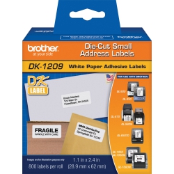 Brother DK-1209 (Noir sur blanc) Originale BROTHER QL-500