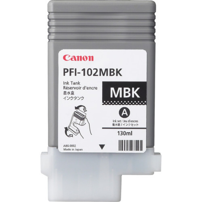 Canon PFI-102MBK (Noir mat) 0894B001A Originale 130ml CANON IMAGEPROGRAF IPF605