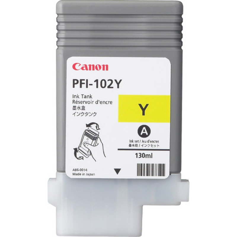 Canon PFI-102Y (Jaune) 0898B001A Originale 130ml CANON IMAGEPROGRAF IPF605